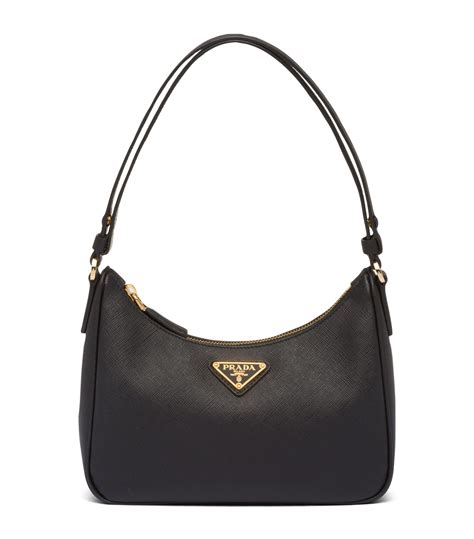 prada black diagramme leather shoulder bag|authentic prada saffiano bag.